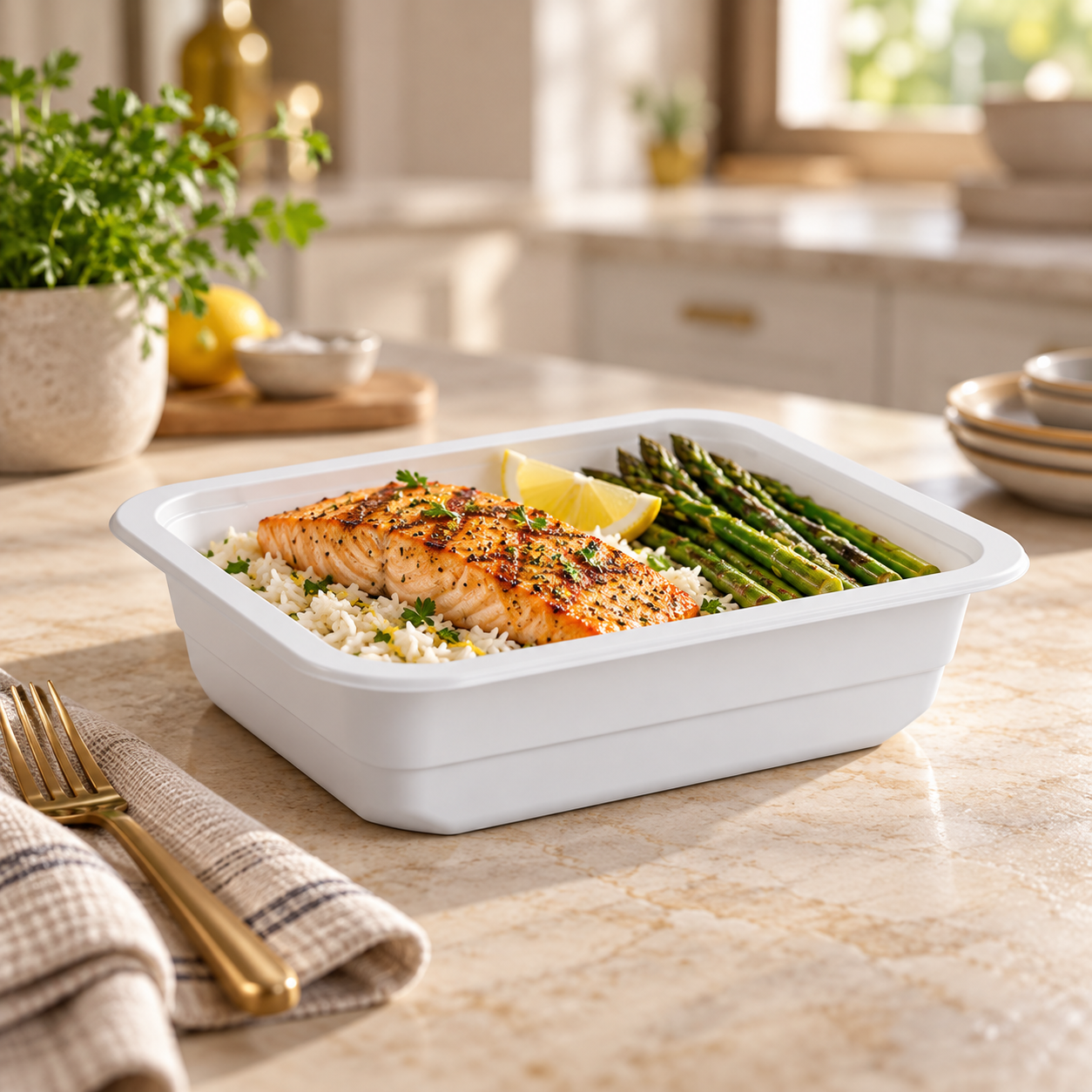 800ml MFPP 1-Compartment Film-Seal Food Tray SKU T3-800 food container
