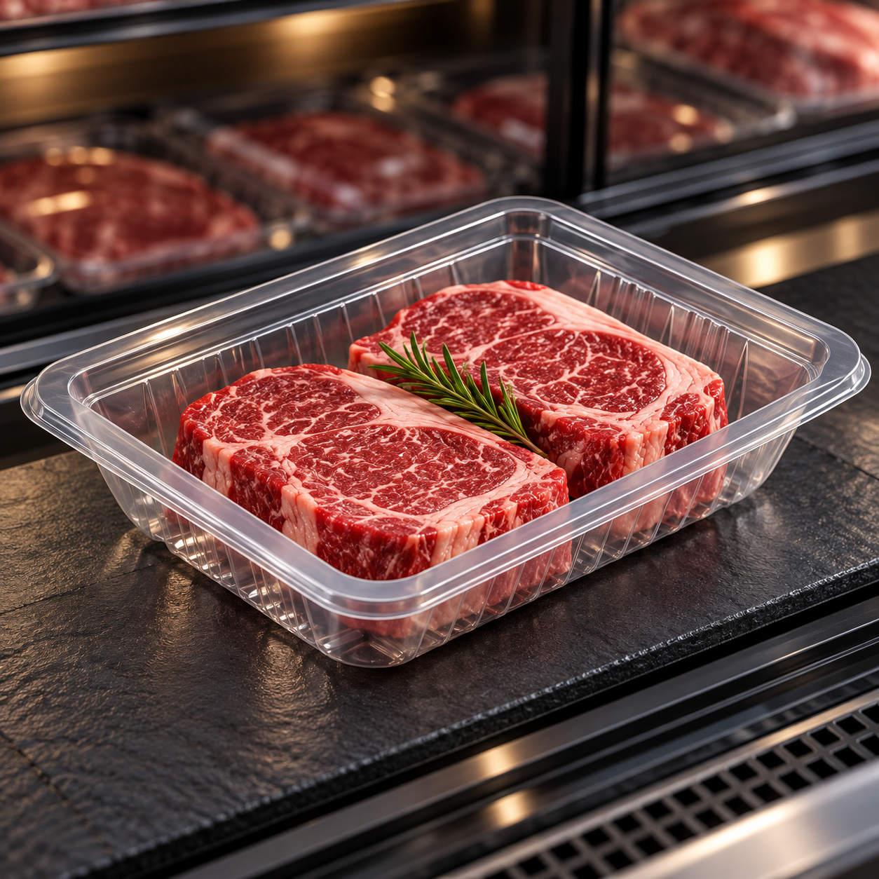 450ml PP 1-Compartment Film-Seal Food Tray SKU T4-450 - Gallery Image