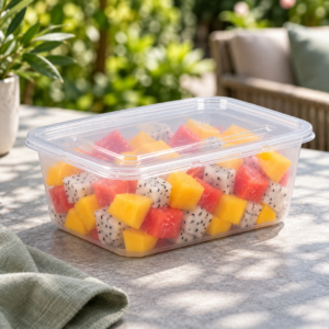 750ml PP Rectangular Food Storage Container SKU FG1-750B-2