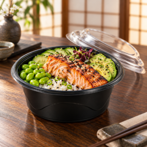 1250ml PP 1-Compartment Round Food Bowl SKU WG178-1250B
