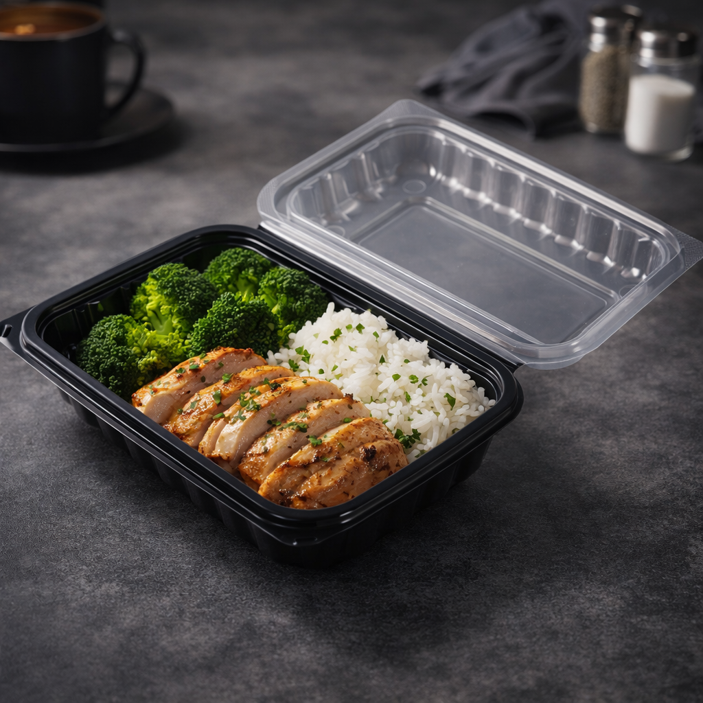 800ml PP 1-Compartment Takeaway Container with Clear Lid SKU YR96 food container