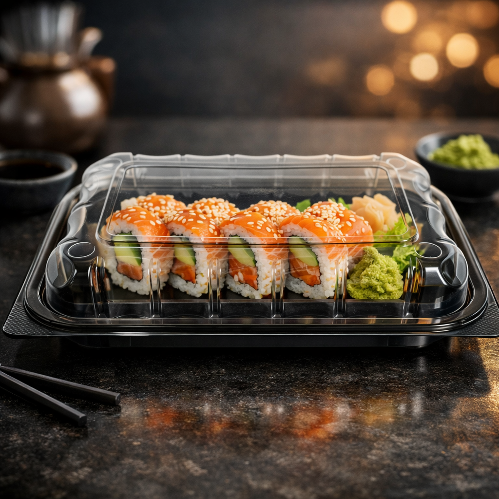 800ml PP 1-Compartment Takeaway Container with Clear Lid SKU YR96 - Gallery Image