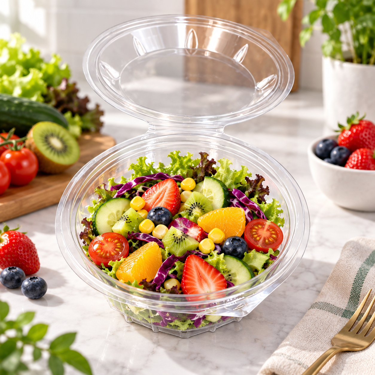 700ml PET Clear PET Food Container SKU PET-WL24A food container