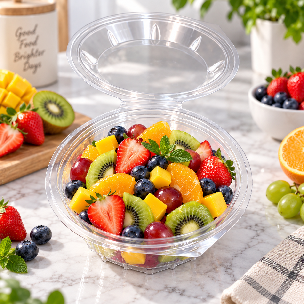 700ml PET Clear PET Food Container SKU PET-WL24A - Gallery Image