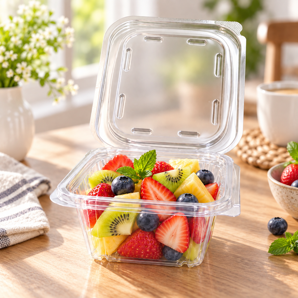 350ml PET Clear PET Food Container SKU PET-FL12A food container