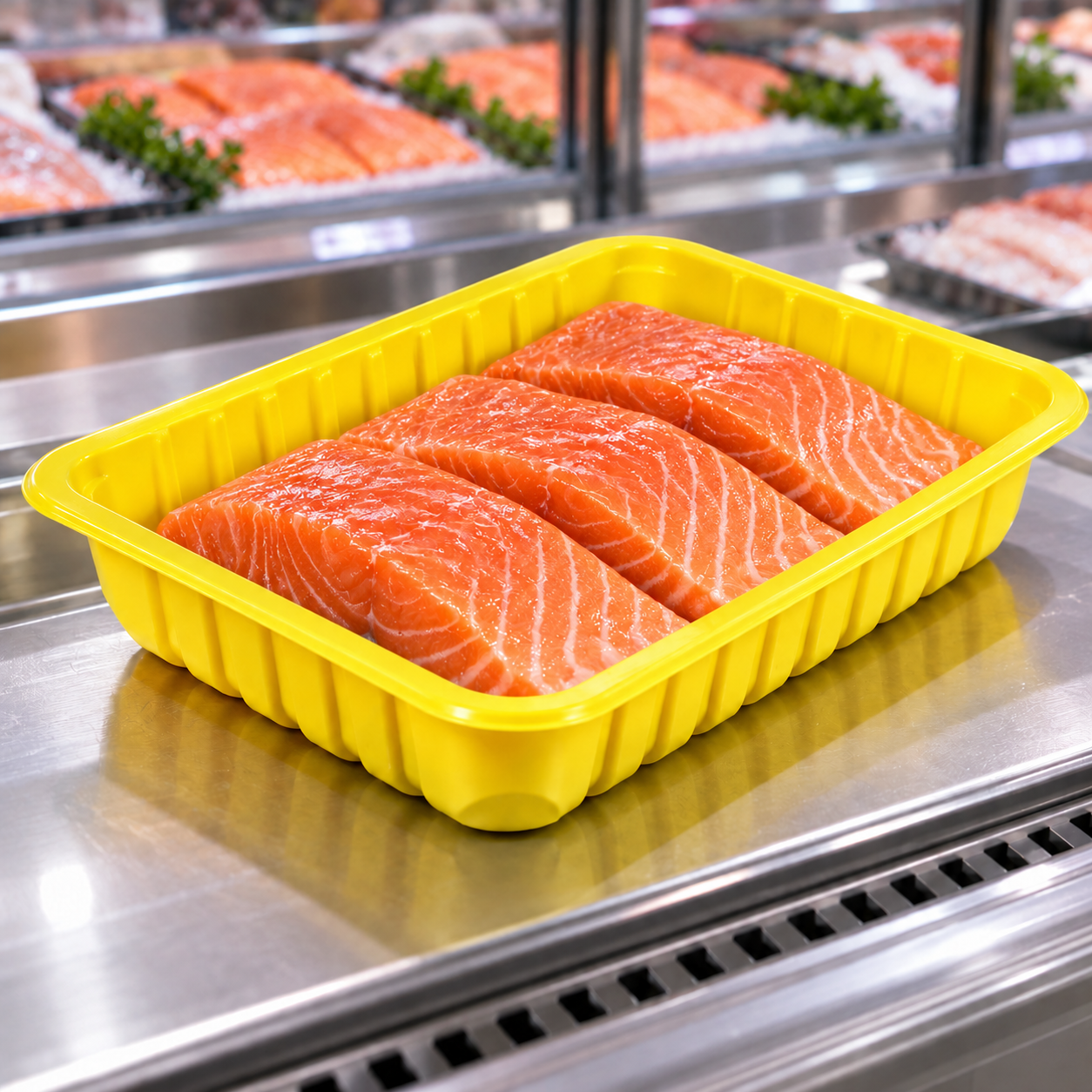 850ml PP 1-Compartment Film-Seal Food Tray SKU T4-850 - Gallery Image