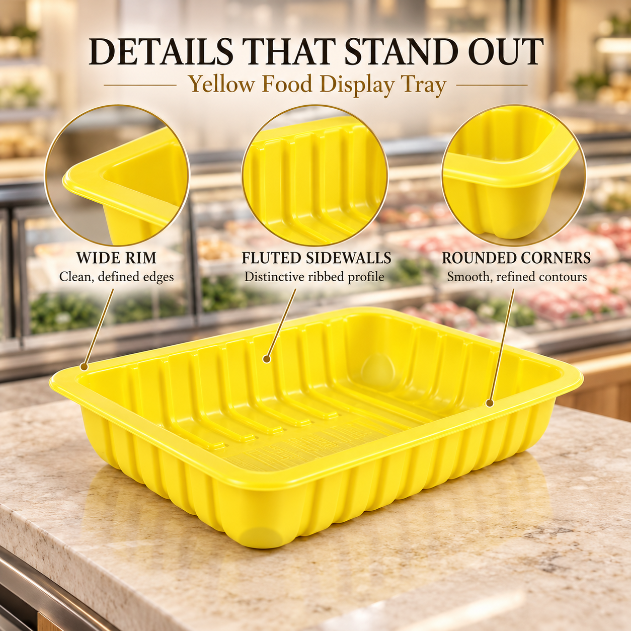 850ml PP 1-Compartment Film-Seal Food Tray SKU T4-850 - Gallery Image