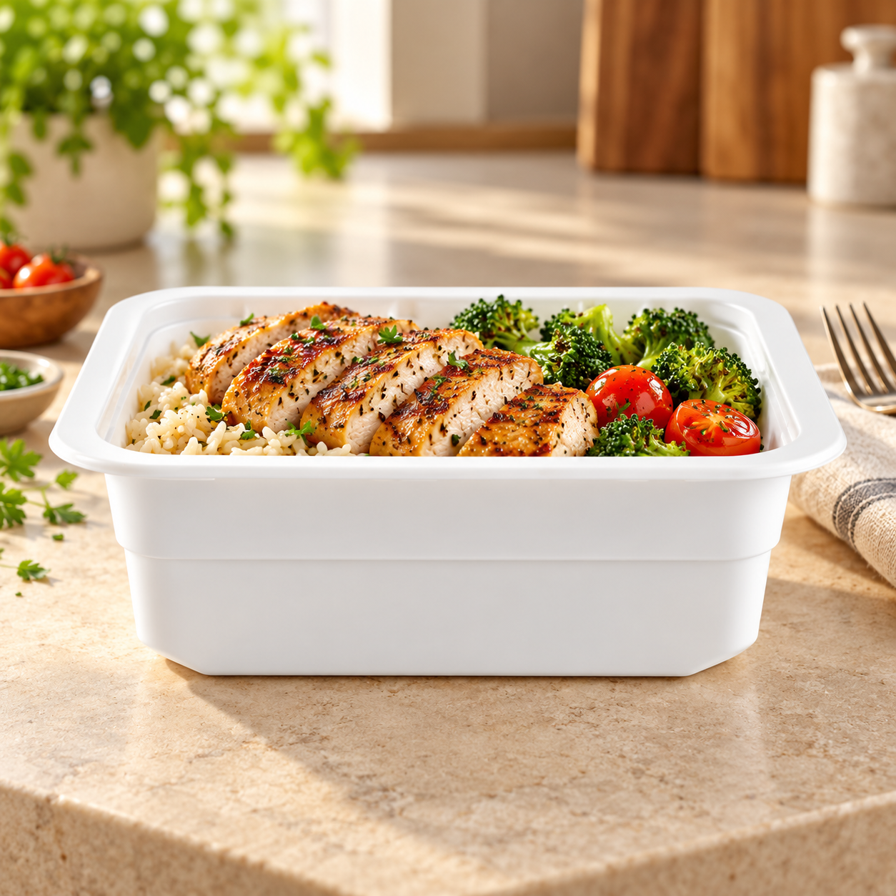 1000ml MFPP 1-Compartment Film-Seal Food Tray SKU T3-1000 food container