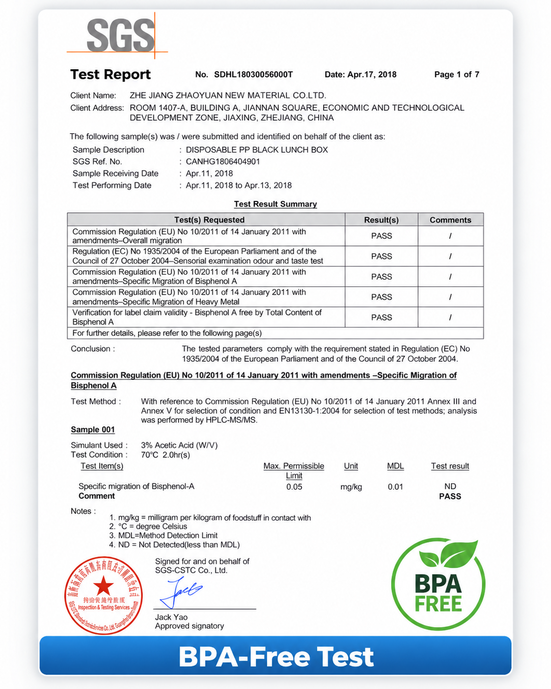 BPA-free test report thumbnail