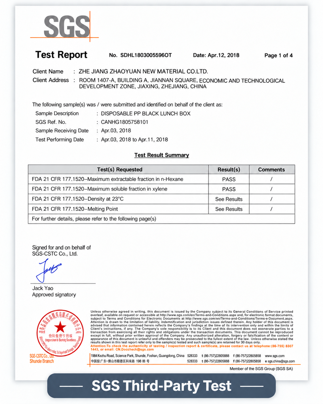 SGS test report thumbnail